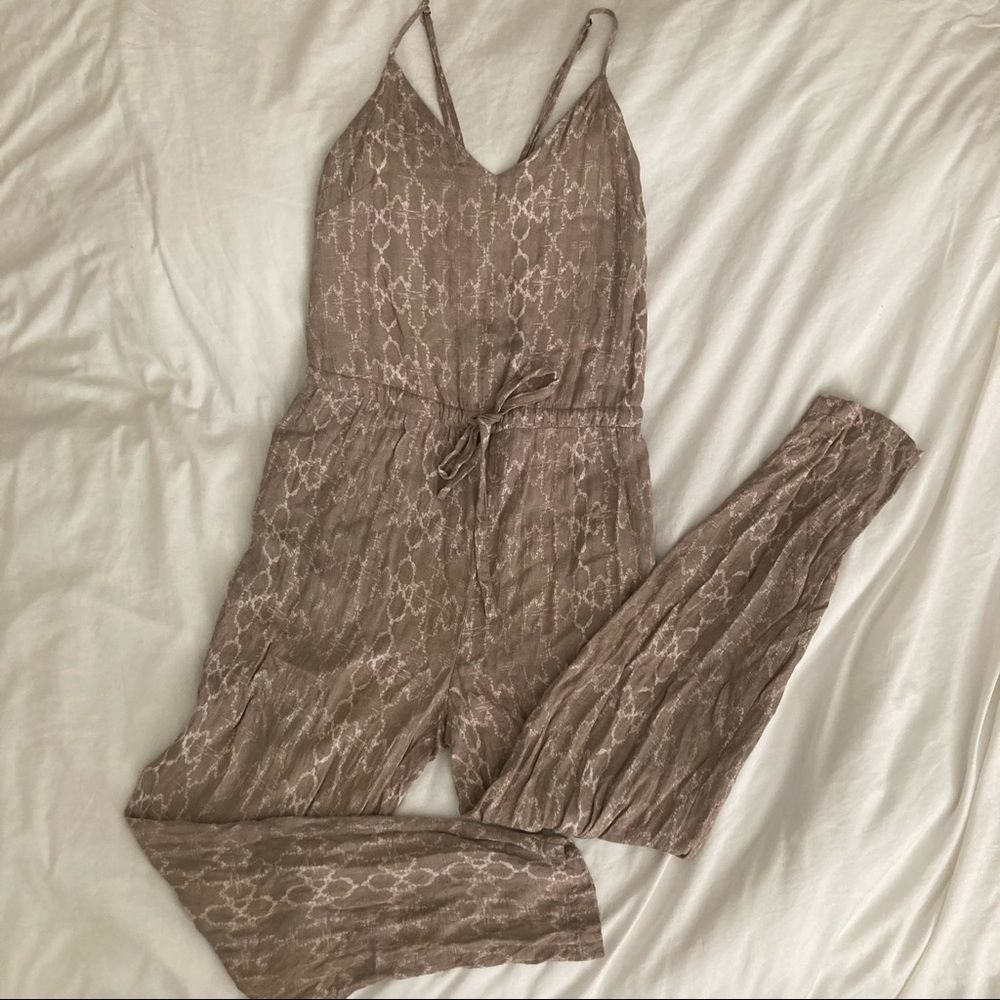 Free People Snake Patterned Jumpsuit